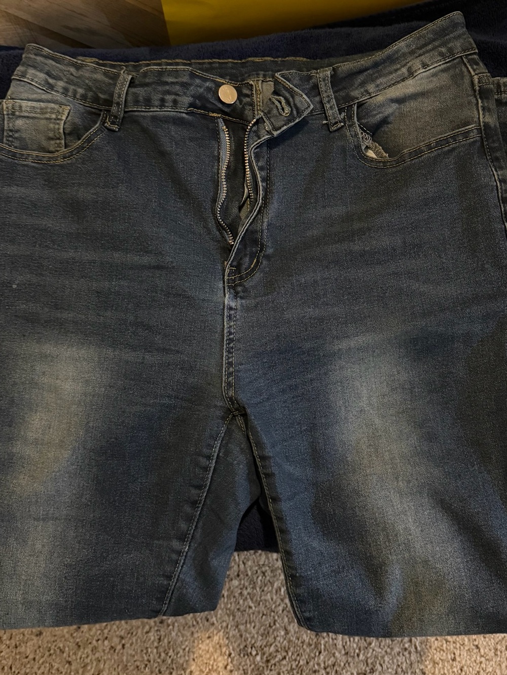 Women’s Dark Blue Washed Jeans - Classic Straight Fit